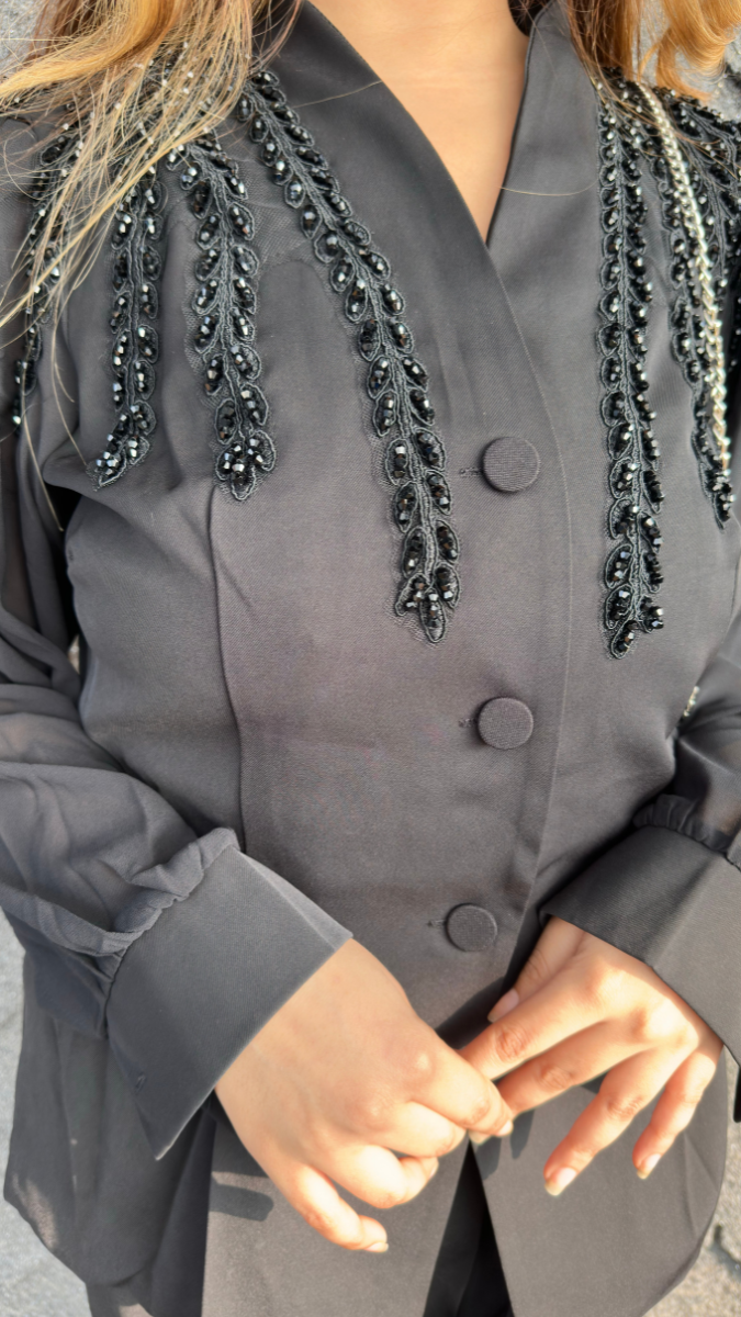 Designer Shoulder Top And Pant Coord Set FC2045