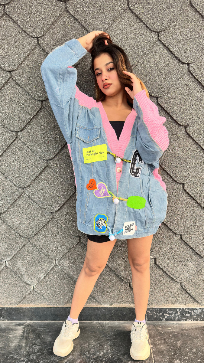 Designer Wool Embedded Denim Jacket FC2118