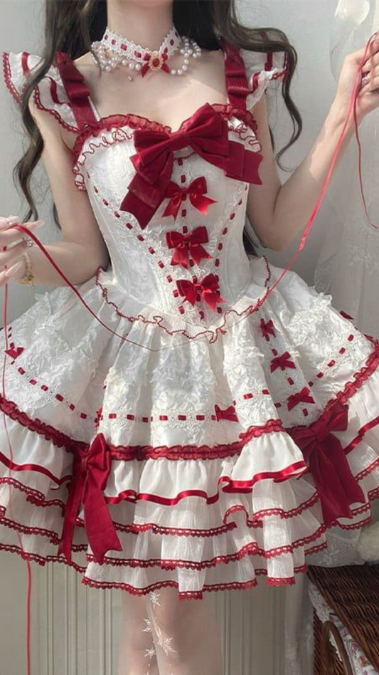 Dual Color Princess Dress With Bow FC2528