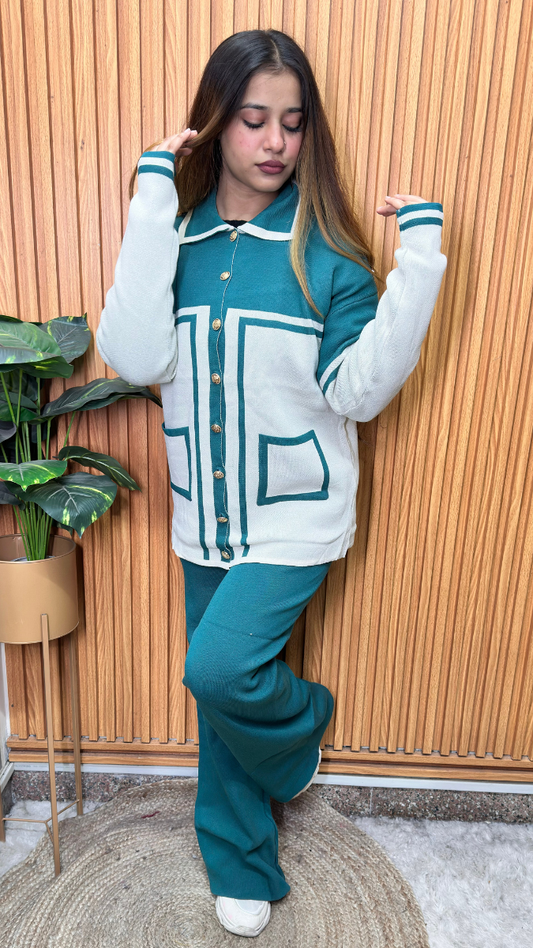 Dual Color Top And Pant Coord Set FC2113