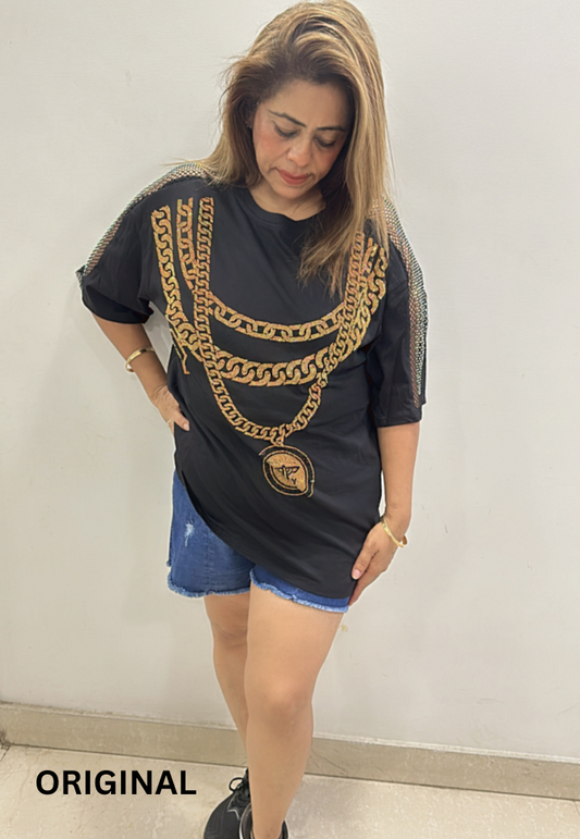 EMBELLISHED GRAPHIC TSHIRT