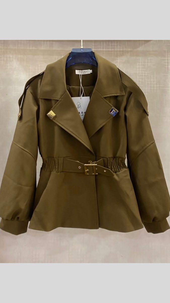 Elastic Waist Collared Jacket FC2017