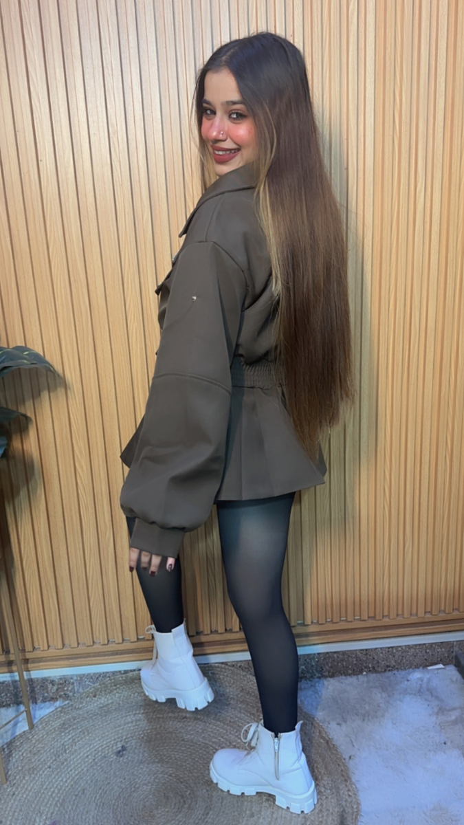 Elastic Waist Collared Jacket FC2017