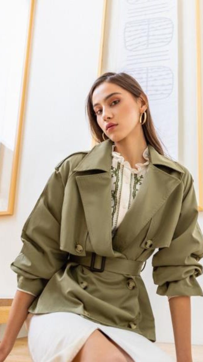 Elastic Waist Collared Jacket FC2017