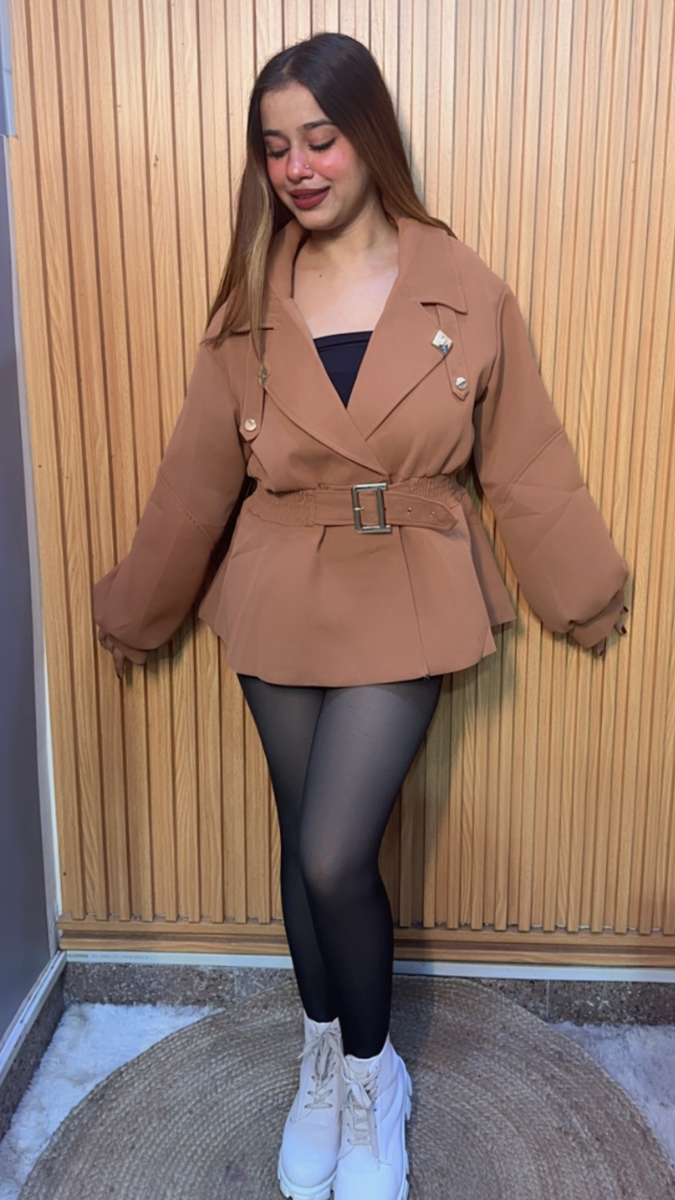 Elastic Waist Collared Jacket FC2017