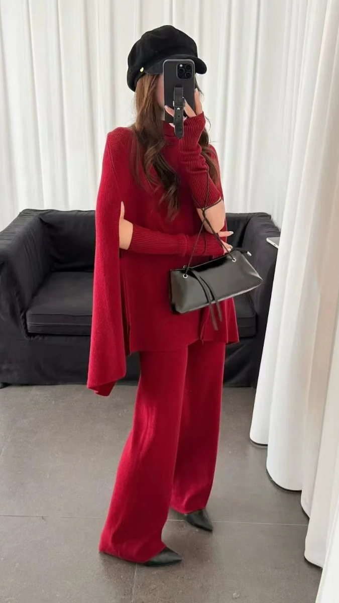 Elegant Shrug And Top With Loose Pant Coord Set FC2010