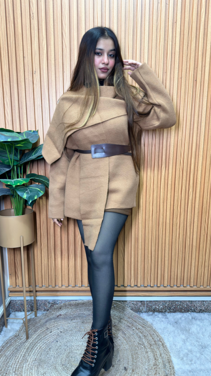 Elegant Shrug Attached With Scarf FC2106