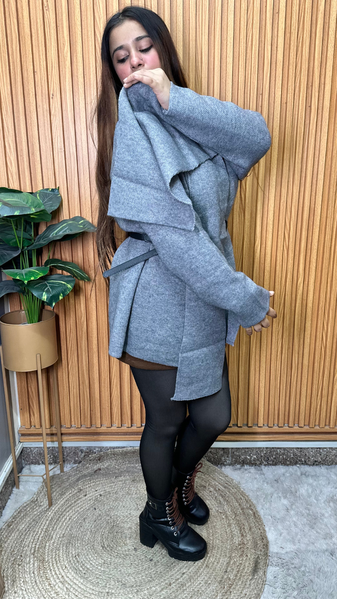 Elegant Shrug Attached With Scarf FC2106