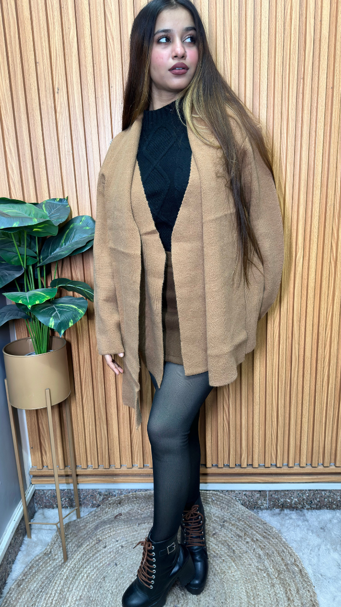 Elegant Shrug Attached With Scarf FC2106