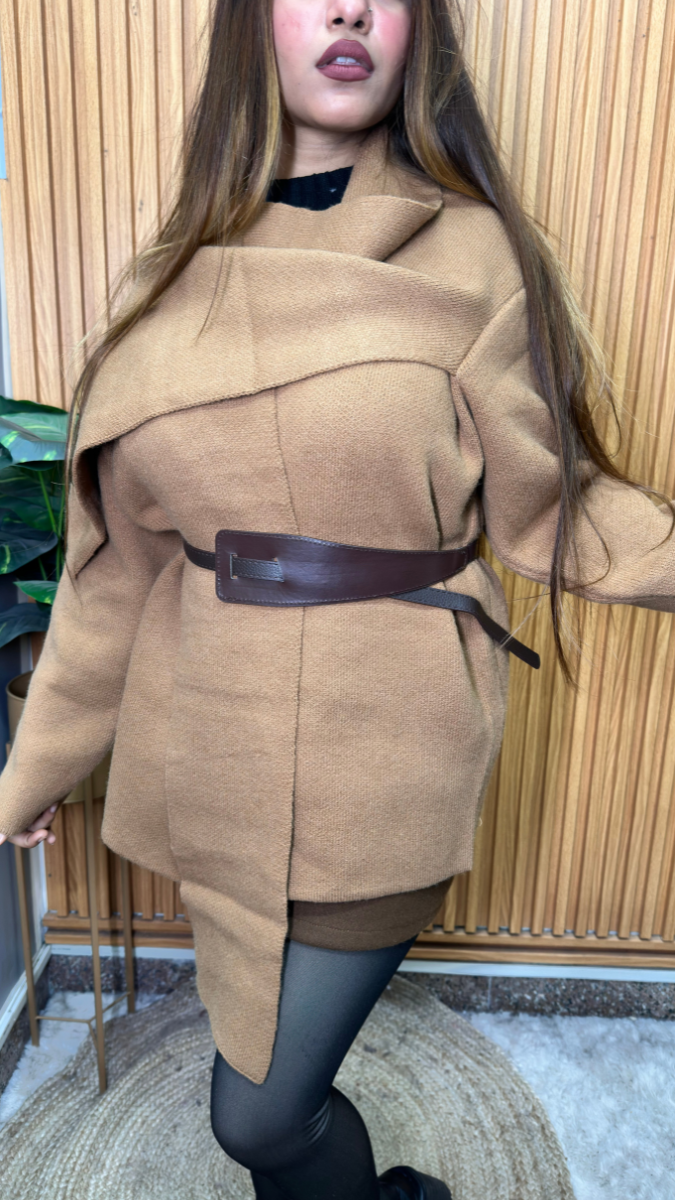 Elegant Shrug Attached With Scarf FC2106