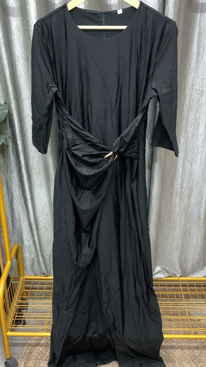 Elegant Full Sleeve Front Slit Bodycon Dress FC2266