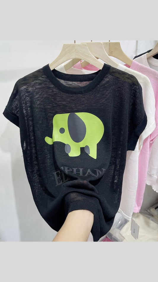 Fc Elephant  Print Top