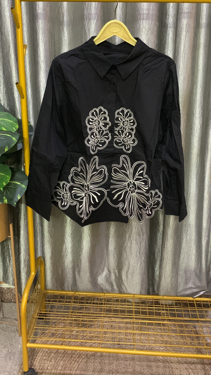 Embroidery Designed Cotton Shirt FC2146