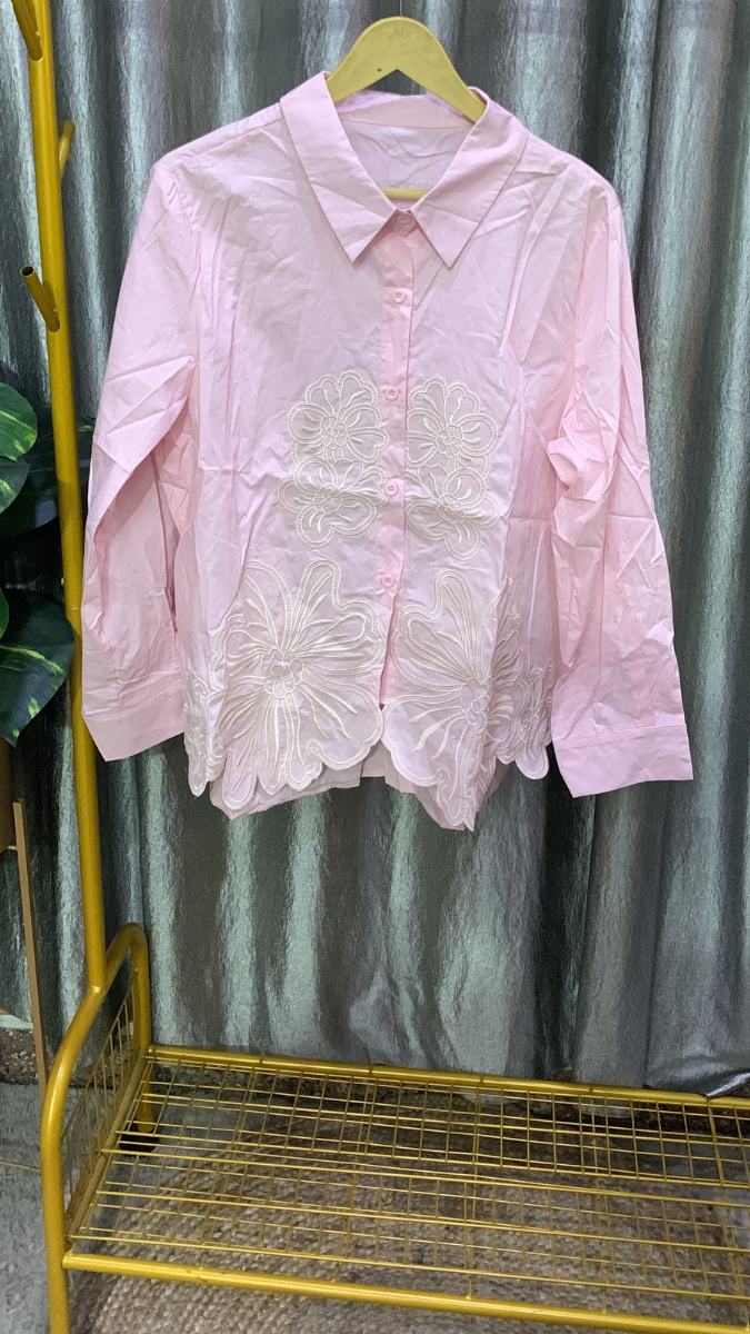 Embroidery Designed Cotton Shirt FC2146