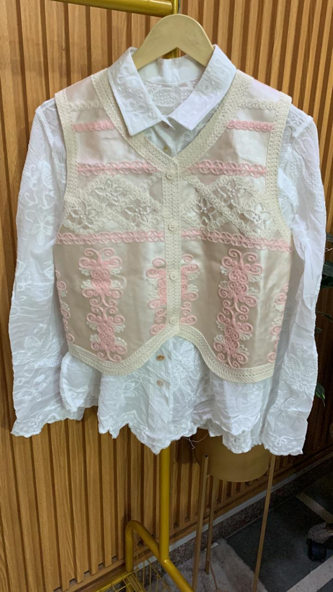 Embroidery Vest With Embroidery Shirt FC2298