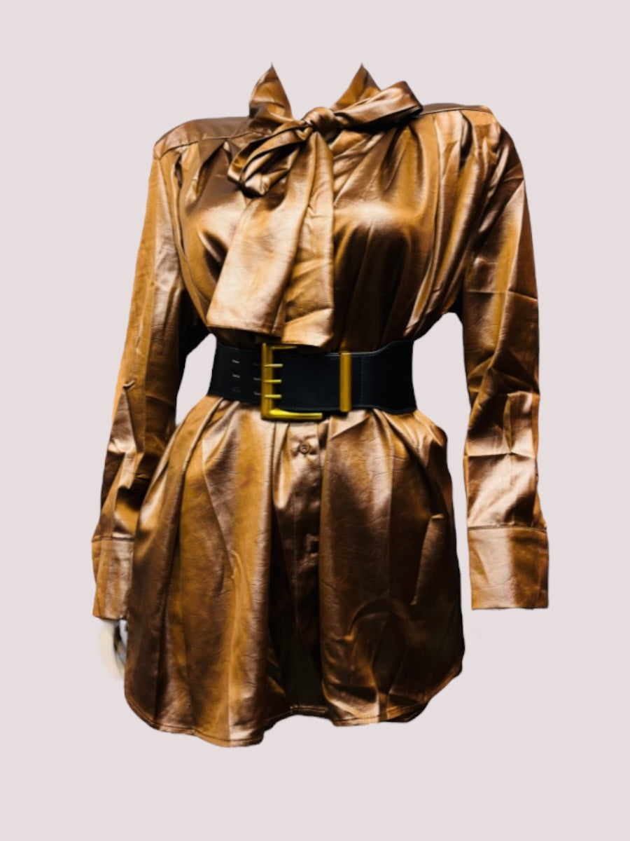 3 Piece Half Leather Co- Ord Set FC1484