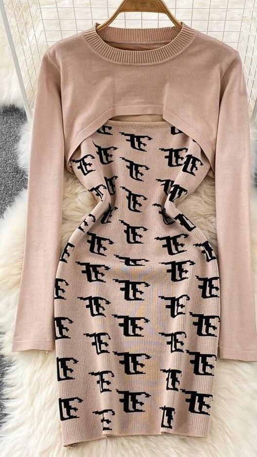 FC Elegant Bodycon Round Neck Fashion Dress for Women