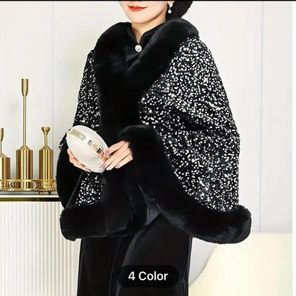 FC Luxurious Large Winter Faux Fur Scarf Wrap