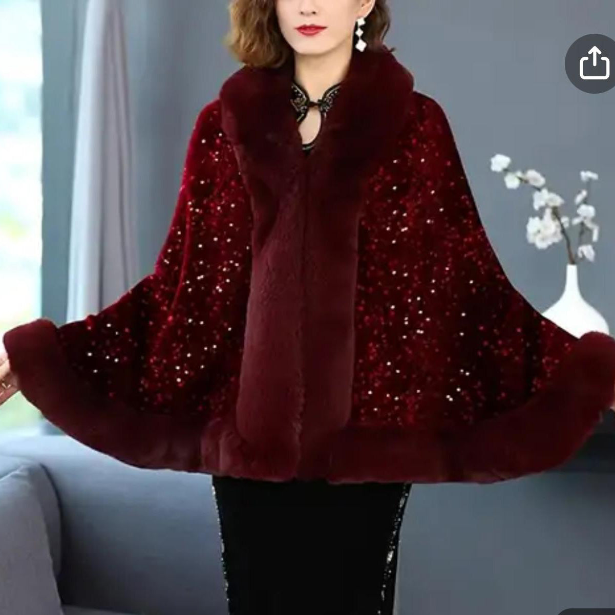 FC Luxurious Large Winter Faux Fur Scarf Wrap