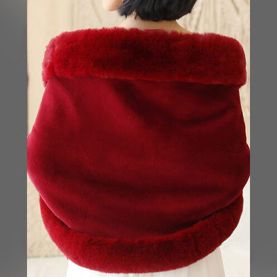 FC Luxurious One Size Fit to All Winter Faux Fur Cape