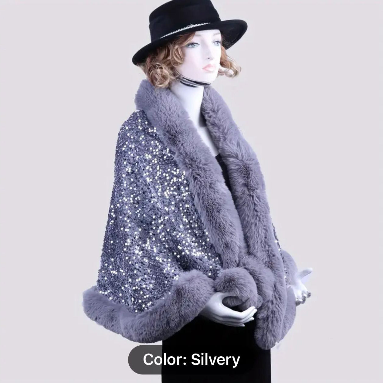 FC Luxurious Large Winter Faux Fur Scarf Wrap