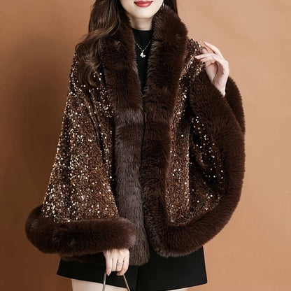 FC Luxurious Large Winter Faux Fur Scarf Wrap