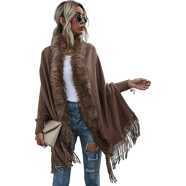 FC Woollen Soft Lightweight Women Poncho Capes