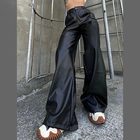 Fc Leather Pant with Chain Belt