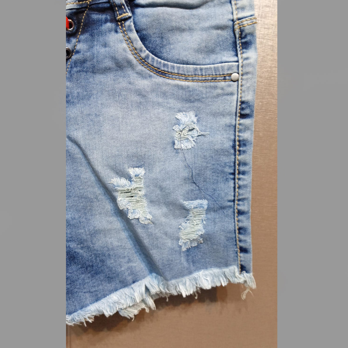 FC Denim Blue Solid Women Designer Shorts