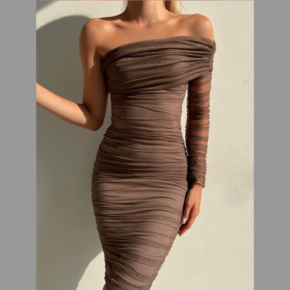 FC Sexy One Shoulder Bodycon Summer Dress