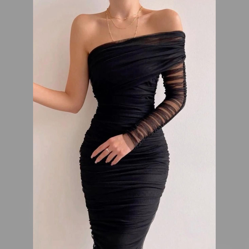 FC Sexy One Shoulder Bodycon Summer Dress