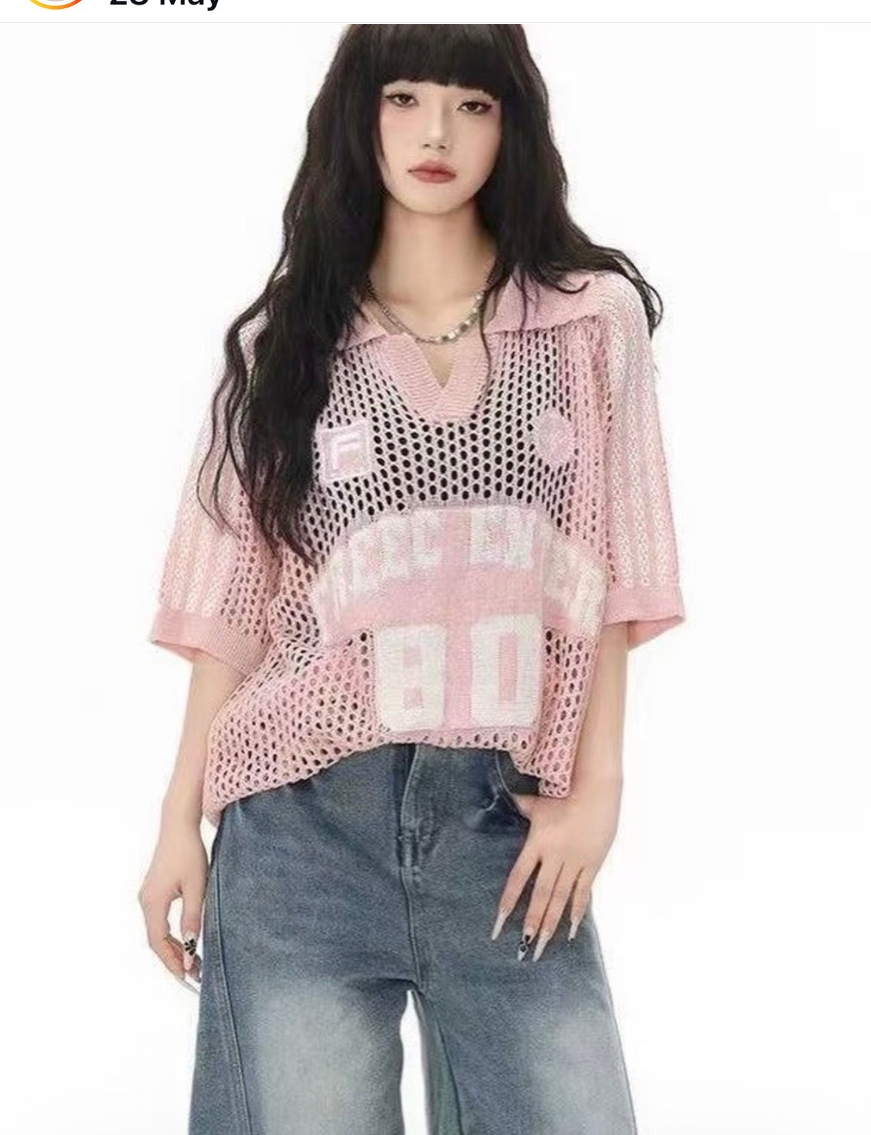 Printed Round Neck Half Sleeve Knit T Shirts FC2575