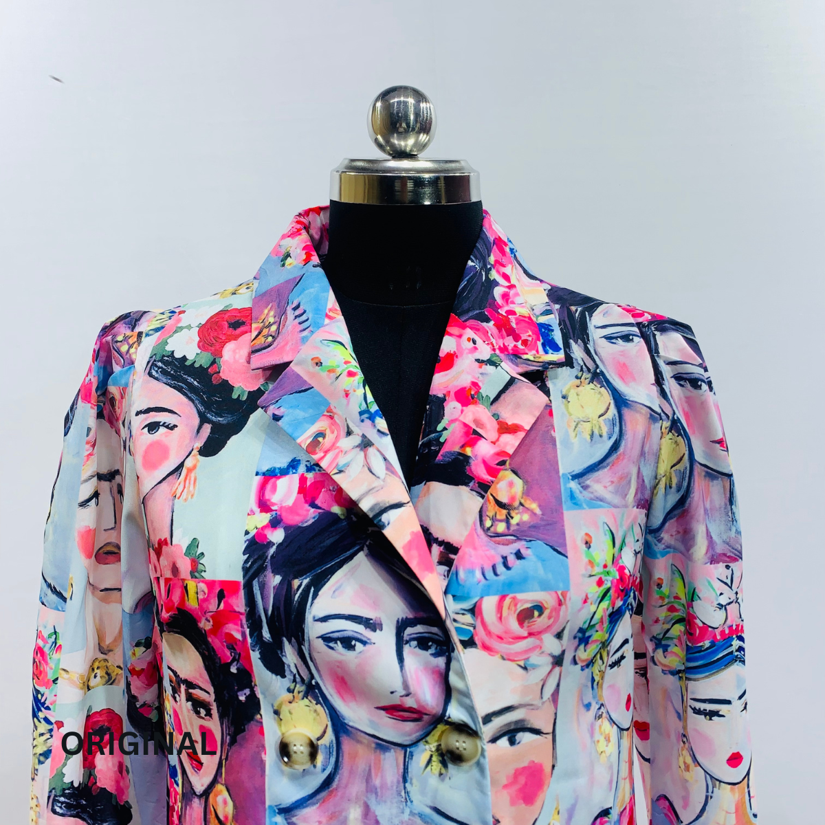 Face Printed Coat Dress