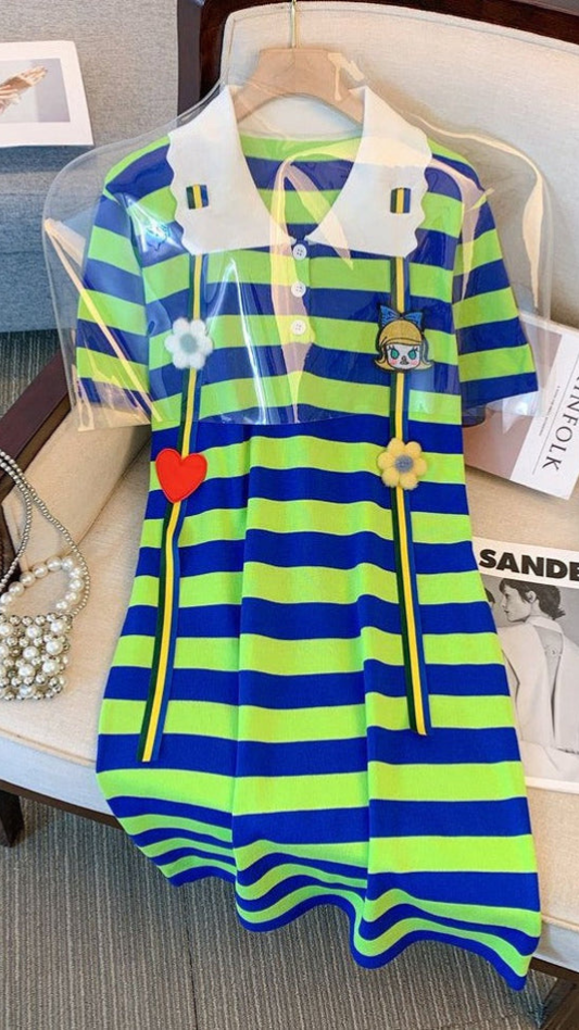 Fc Neon Striped Dress