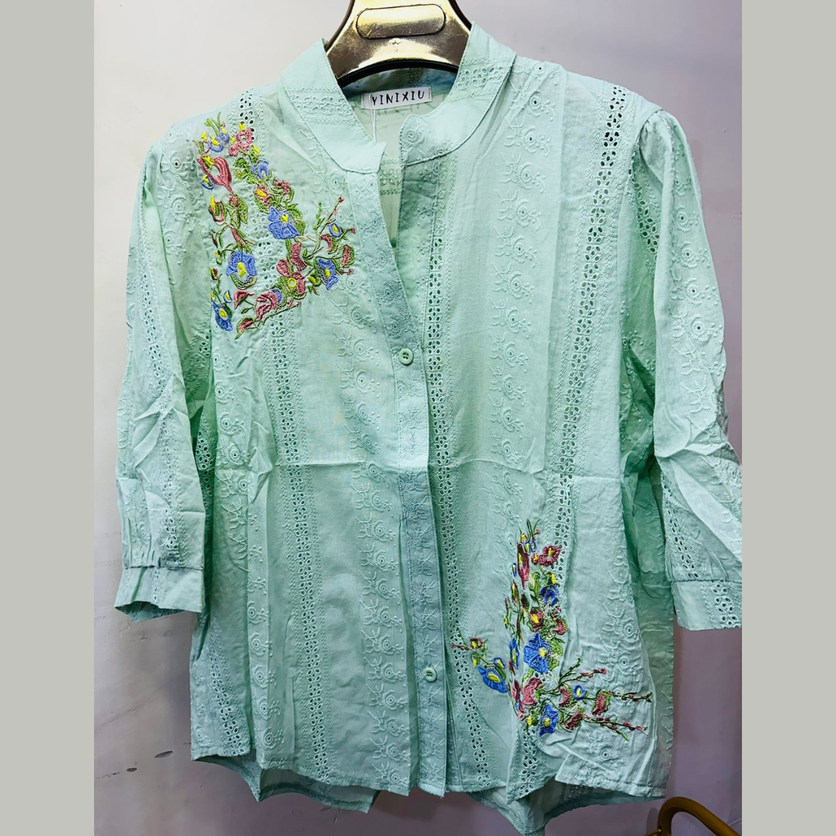 Floral Embroidered Shirt