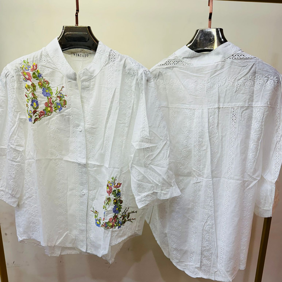 Floral Embroidered Shirt