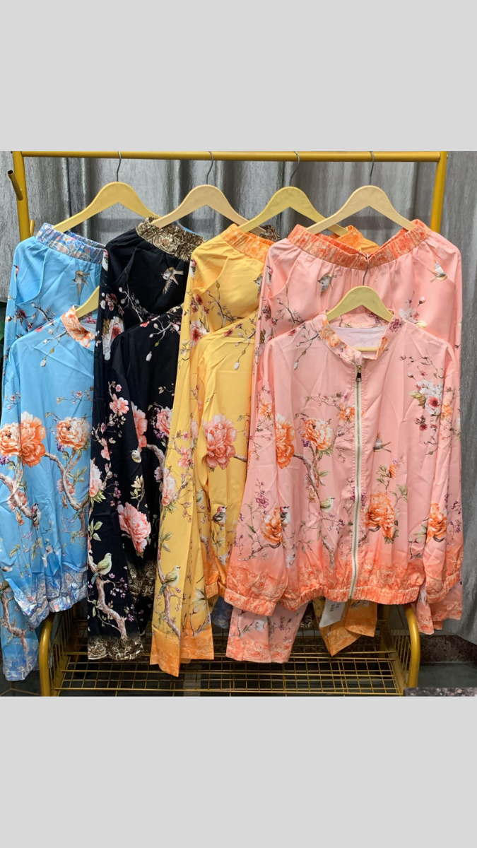 Floral Printed High neck Top And Pant With Pocket Coord Set FC2569