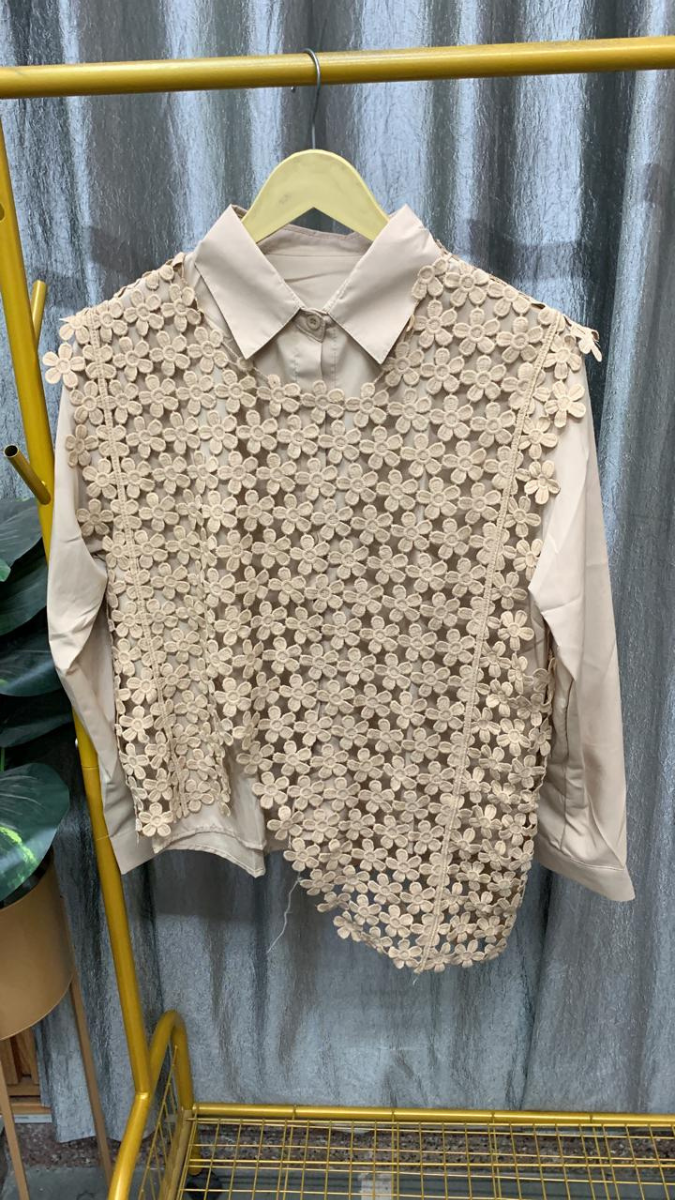 Flower Cutout Koti With Plain Shirt FC2505