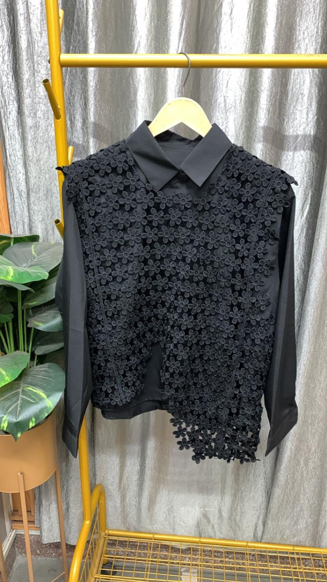 Flower Cutout Koti With Plain Shirt FC2505