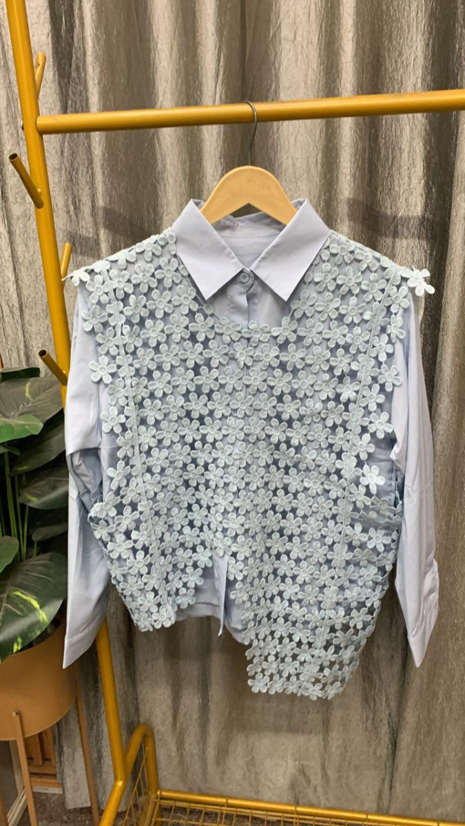 Flower Cutout Koti With Plain Shirt FC2505