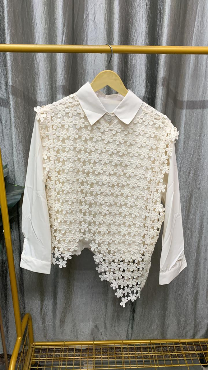 Flower Cutout Koti With Plain Shirt FC2505