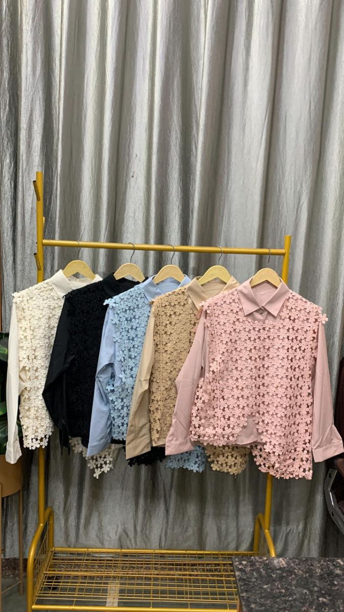 Flower Cutout Koti With Plain Shirt FC2505
