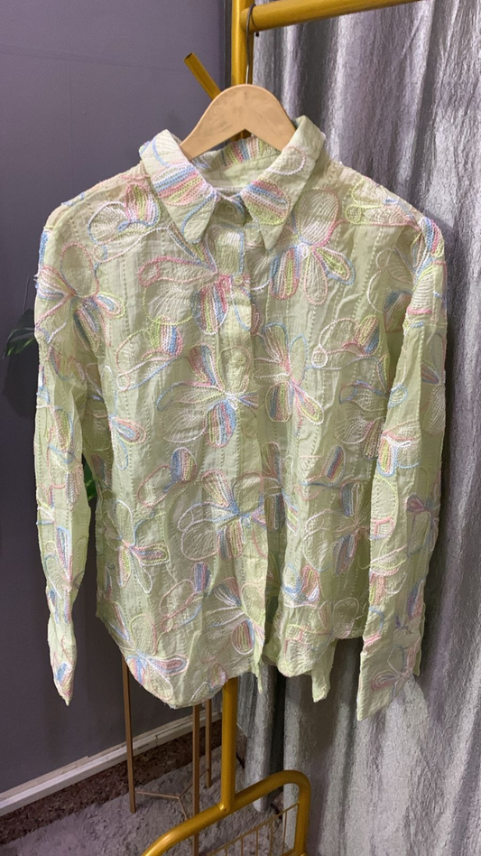 Flower Embroidery Shirt FC2154
