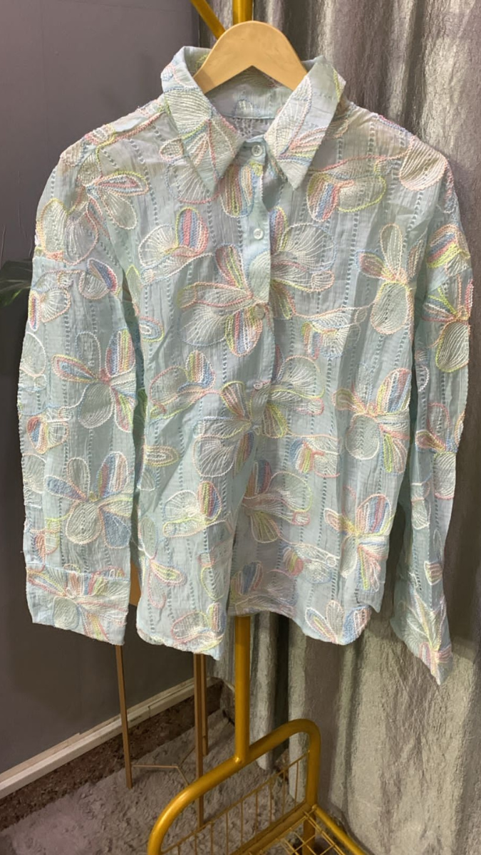 Flower Embroidery Shirt FC2154