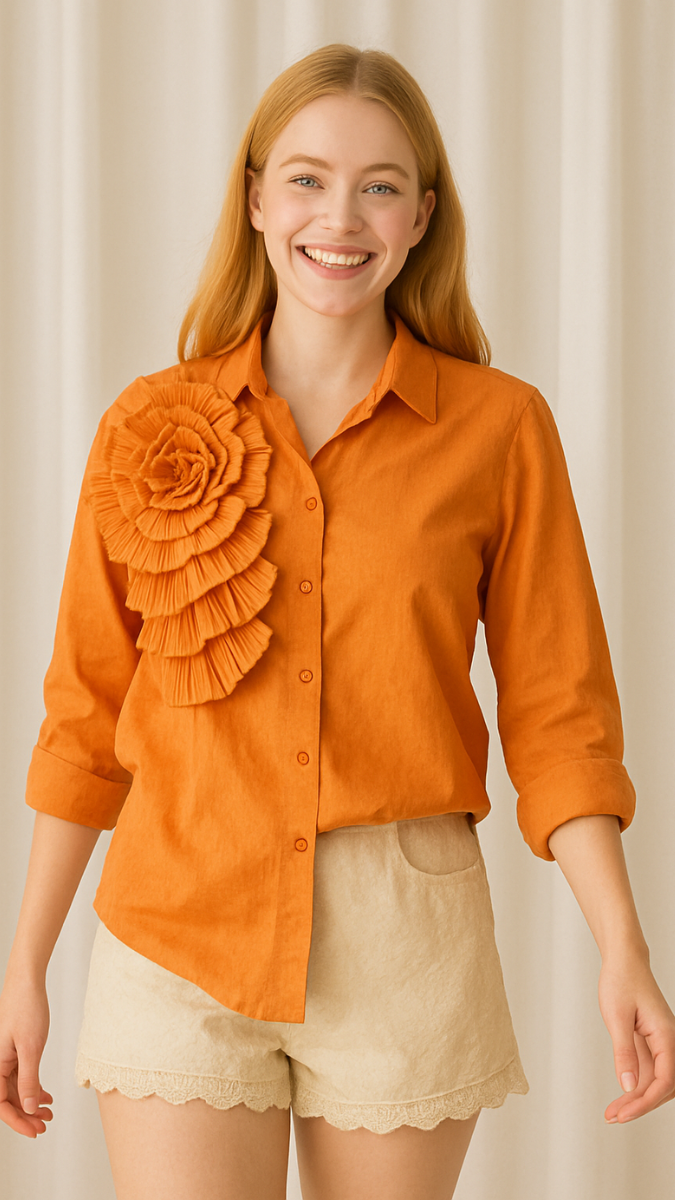 Fc Flower Design Long Sleeve Shirts