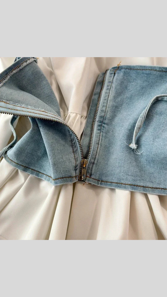 Frill Strap Sleeve Vest With Plain Shirt FC1943