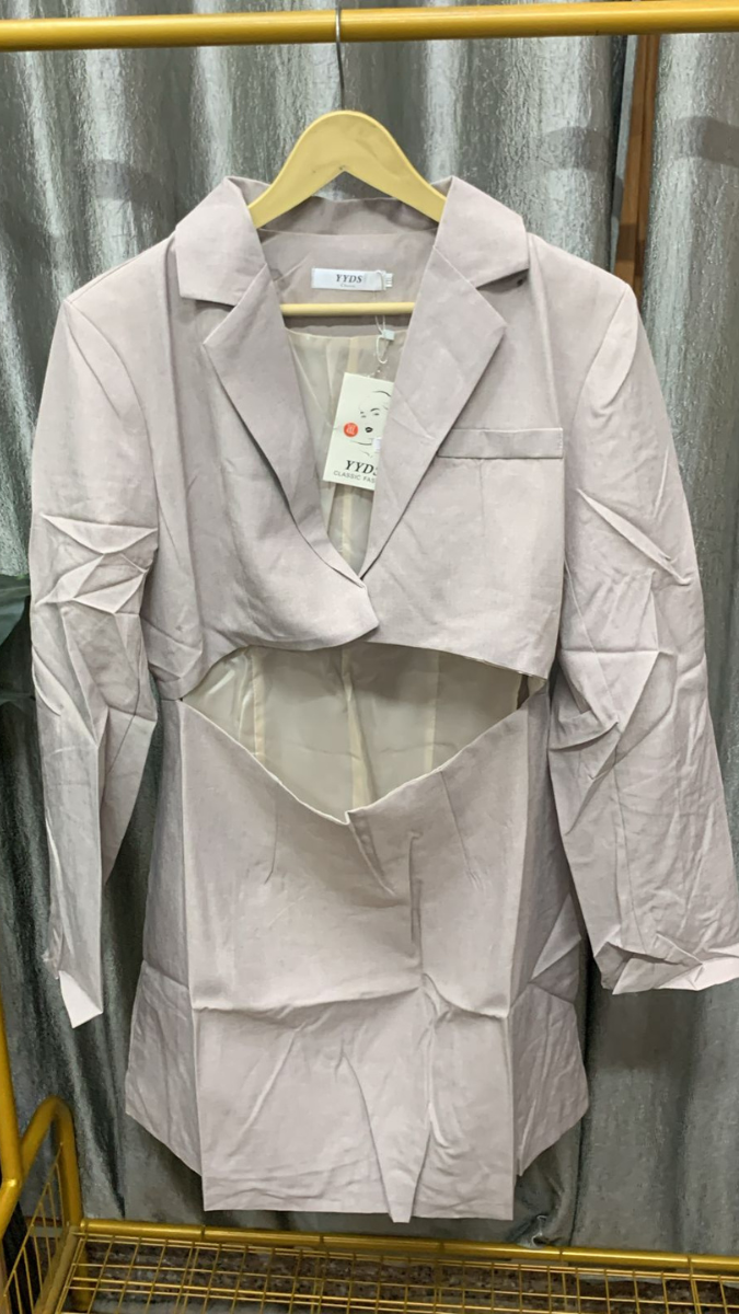 Front Slit Blazer Look A Line Dress FC2254