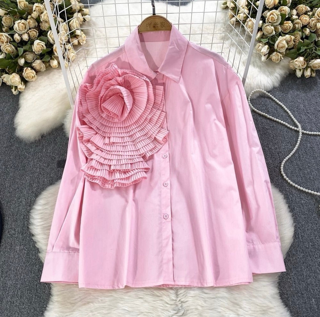 Fc Flower Design Long Sleeve Shirts