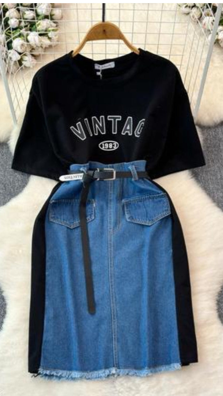 Vintage Denim Dress FC1209