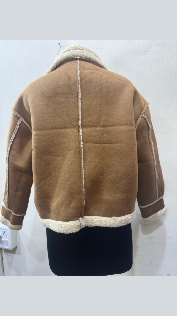 Fur Border Leather Jacket FC1713